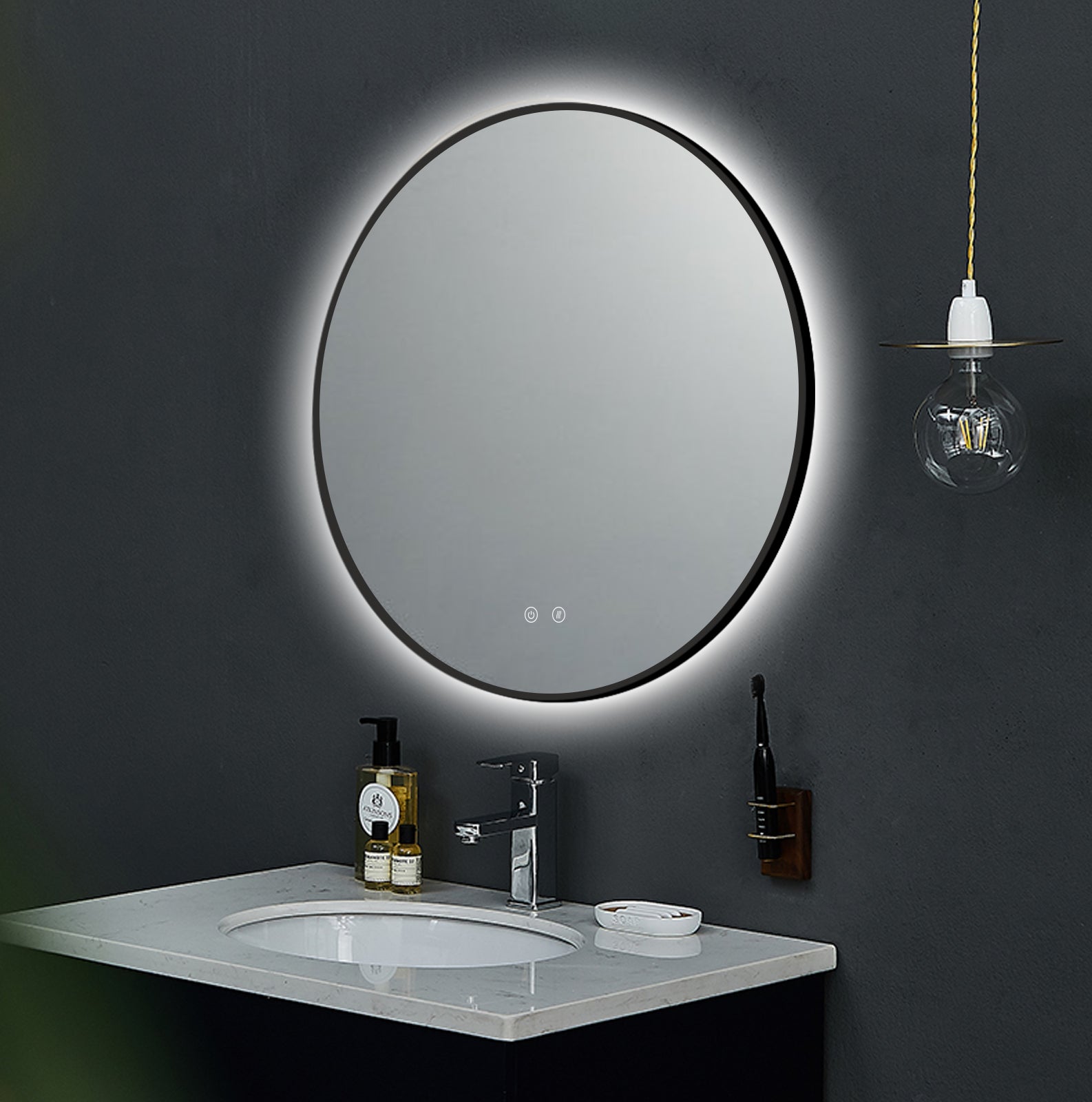 LED-peili Ares Black