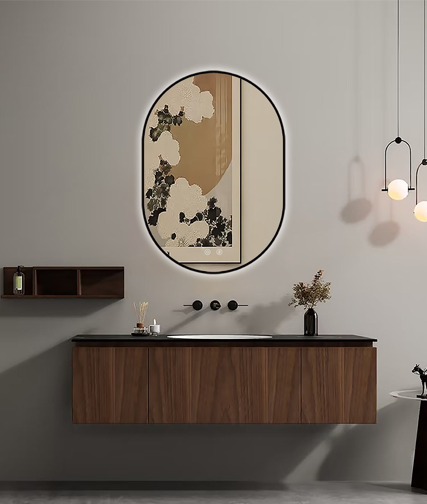 Selene Black -LED-peili