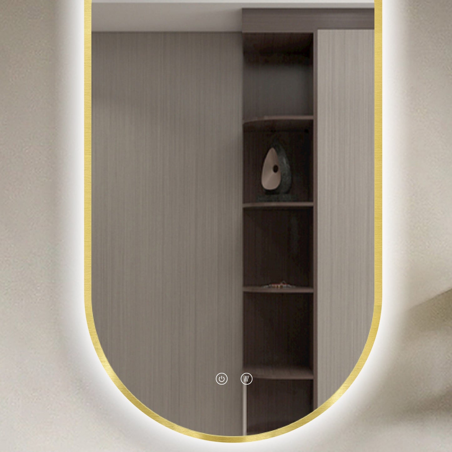 LED-peili Selene Gold & Black