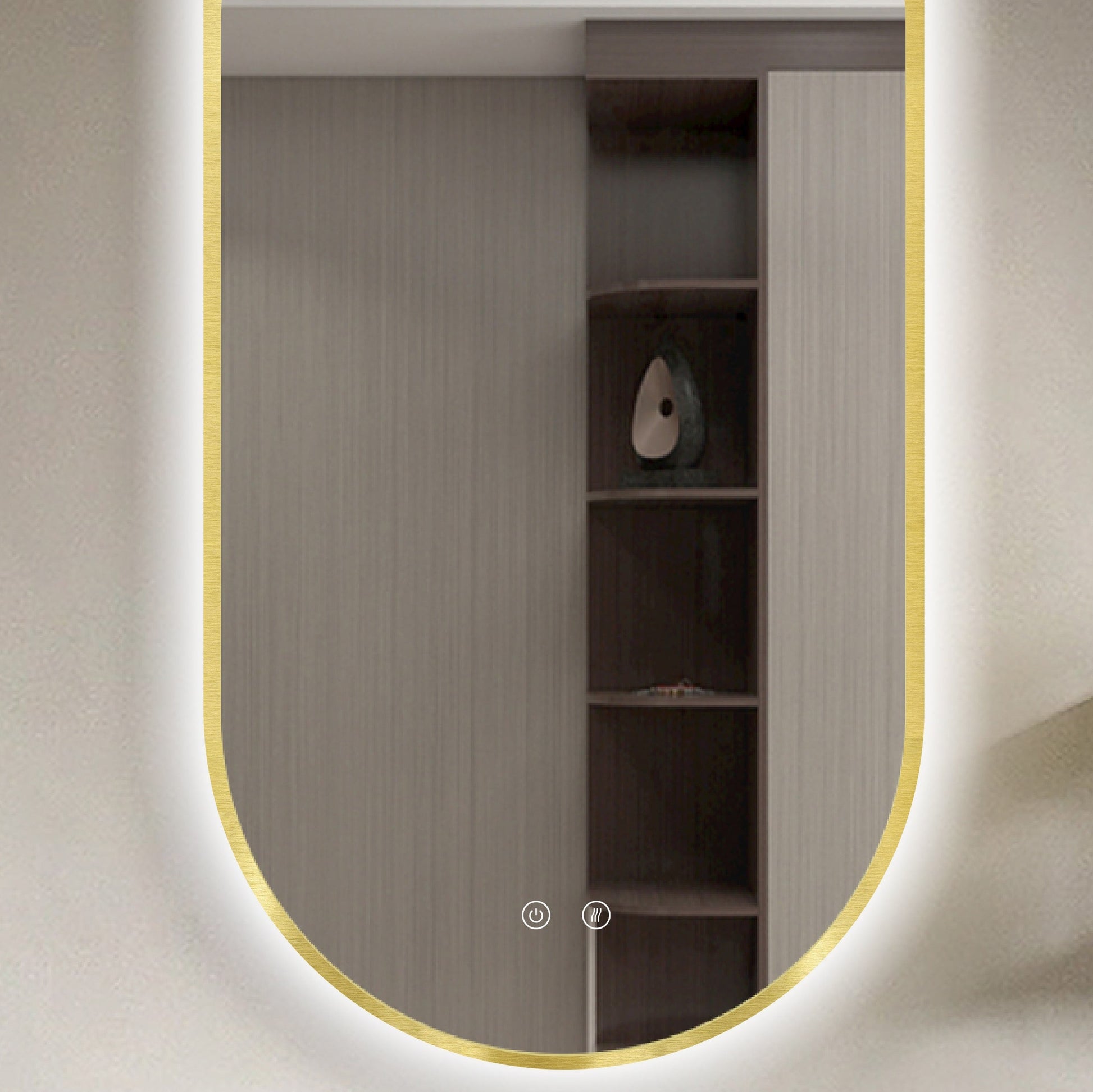 LED-peili Selene Gold & Black